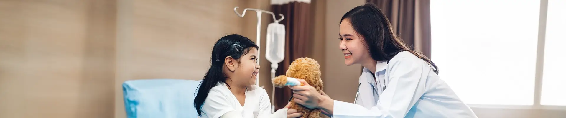 Child patient in a ward banner compressed